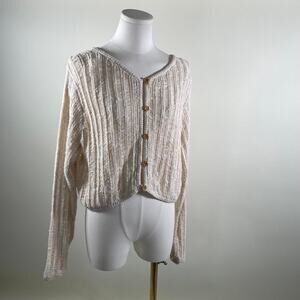 Vintage cream knit cardigan